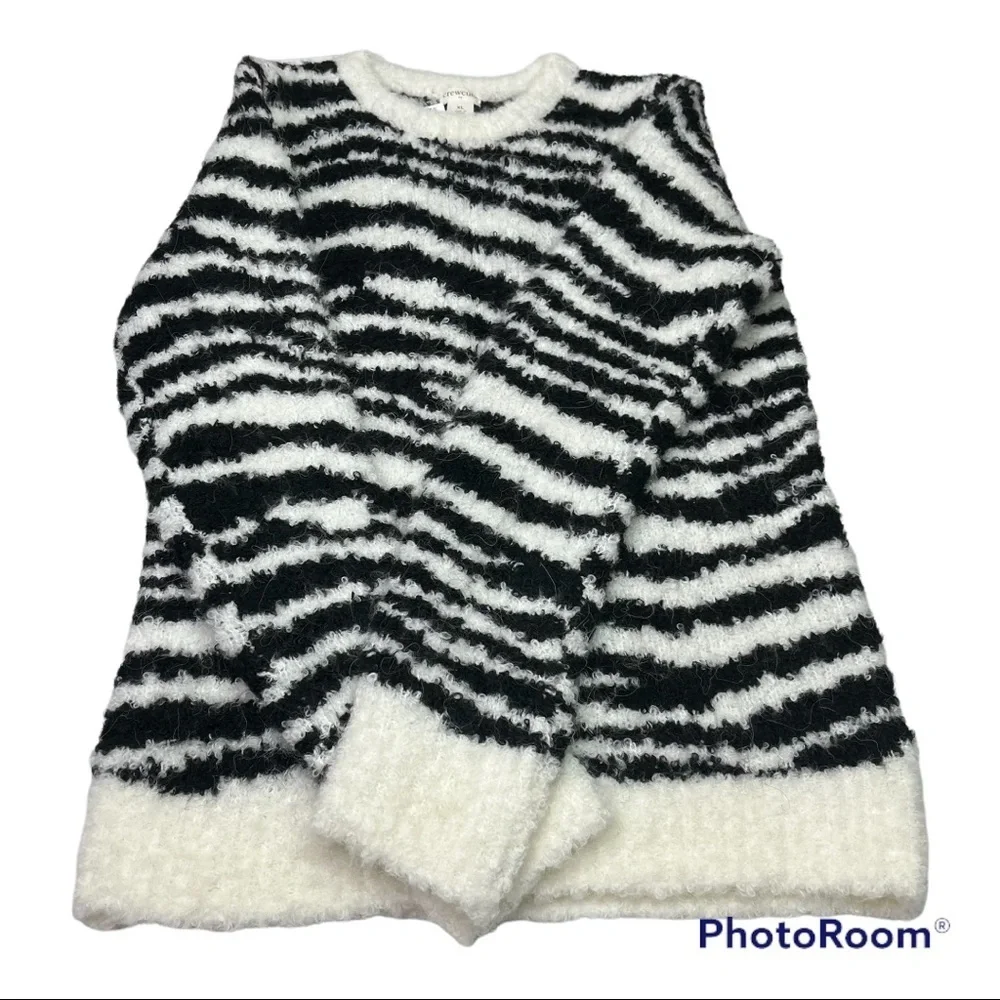 NWT XL CrewCuts Boucle Zebra sweater